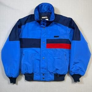 Vintage Gerry Ski Jacket USA Made Thermolite Insulated Blue Puffer Coat Mens L